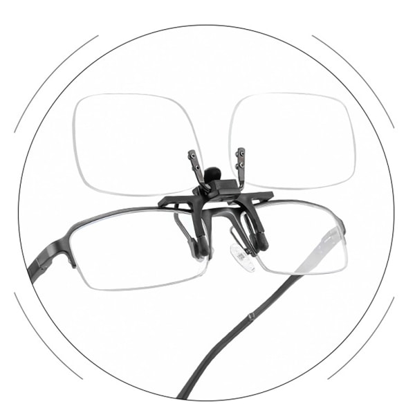Praktiske clip-on læsebriller med styrke (+1,0 - +4,0) +2,5