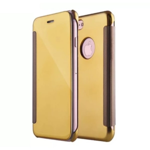 iPhone 6/6S - LEMAN Stilrent Clear View-fodral (ORIGINAL) Guld