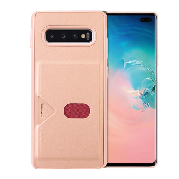 Samsung Galaxy S10 Plus - Skal med Kortfack (HANMAN) Roséguld