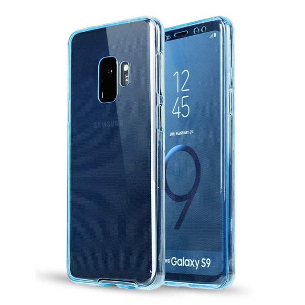 Samsung Galaxy S9 Dubbelsidigt silikonfodral med TOUCHFUNKTION Blå