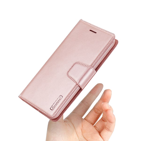 Elegant deksel med lommebok fra Hanman - iPhone 8 Guld