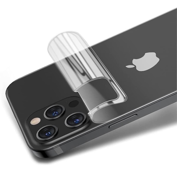 2-PAKK iPhone 12 Hydrogel Skjermbeskytter Front & Back HD 0,2 mm Transparent