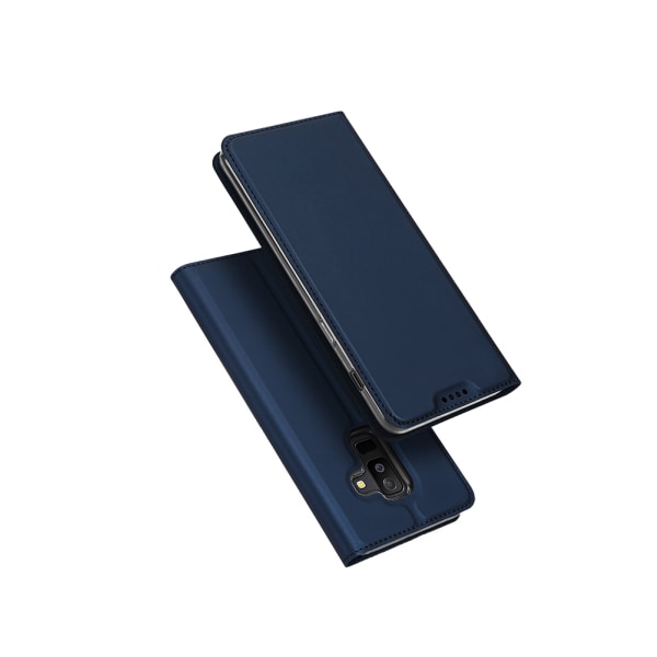 Samsung Galaxy A6 Plus - Fodral med Kortfack (SKIN Pro SERIES) Marinblå