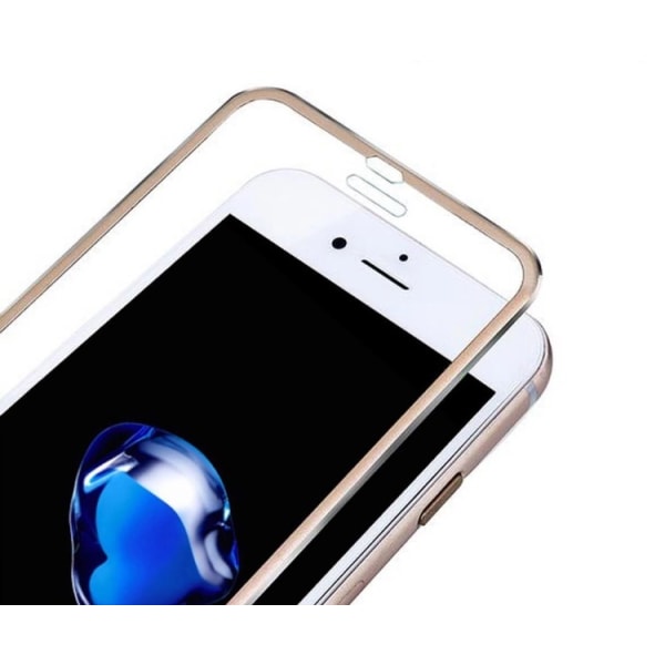 Hutech Skärmskydd 10-PACK (Aluminiumram) 3D iPhone 7 Plus Silver