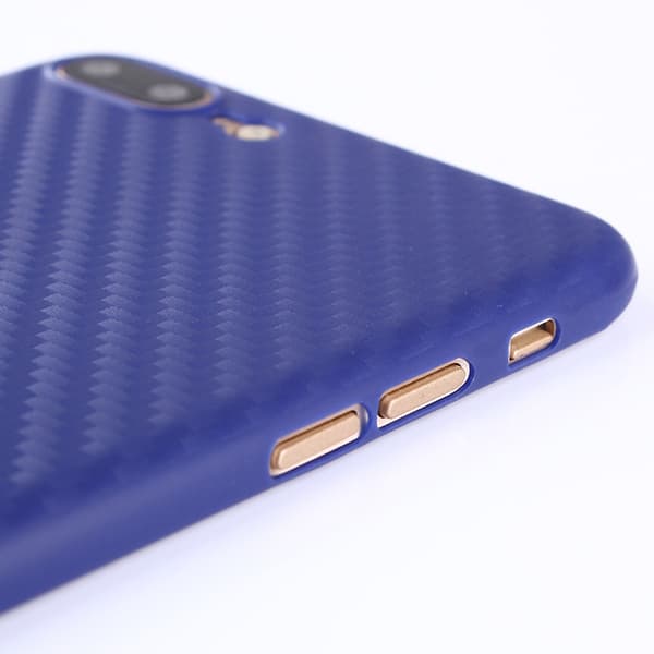 iPhone 8 Plus - Praktiskt Stilsäkert Carbonmodell (LEMAN) Marinblå