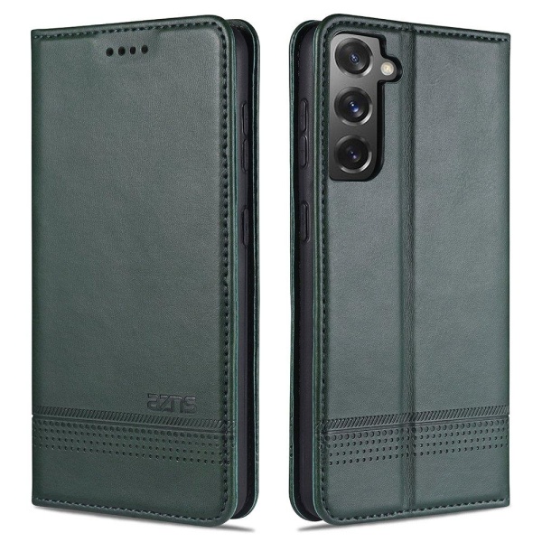 Samsung Galaxy S21 Plus - Stilsäkert Yazunshi Plånboksfodral Mörkgrön