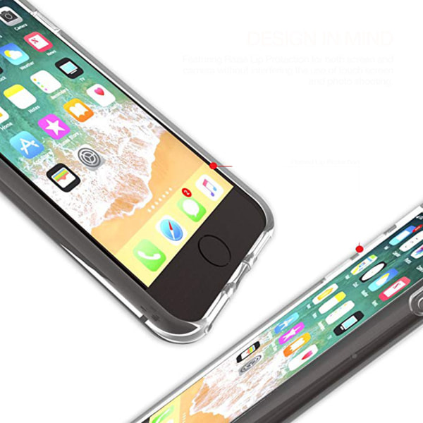 iPhone 8 Plus - Ekstra beskyttelse Silikoneskal Transparent/Genomskinlig