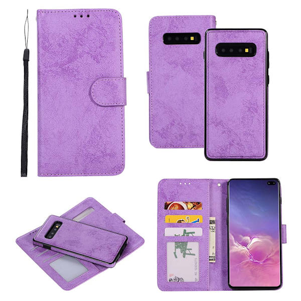 Samsung Galaxy S10 - Praktisk Pung-etui med dobbelt funktion Brun