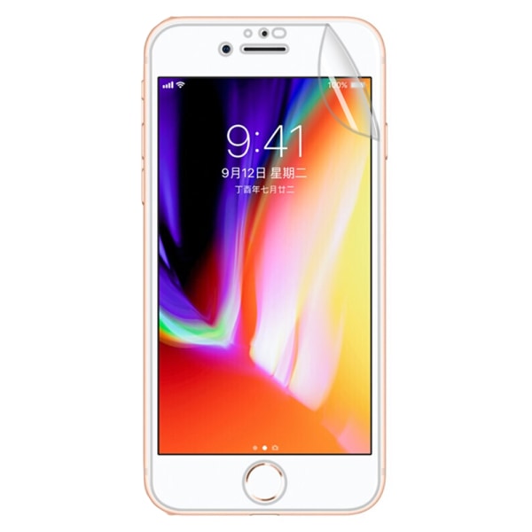 iPhone 8 3-PACK Skærmbeskytter 9H 0,2 mm Nano-Soft HD-Clear Transparent/Genomskinlig