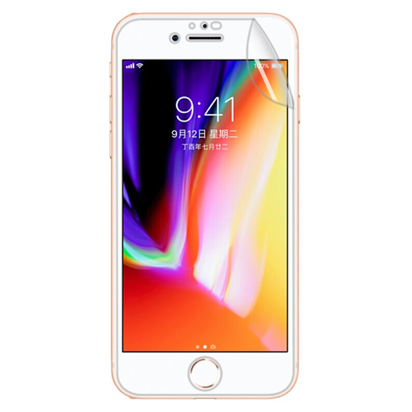 iPhone 8 3-PACK Skärmskydd 9H 0,2mm Nano-Soft HD-Clear Transparent/Genomskinlig