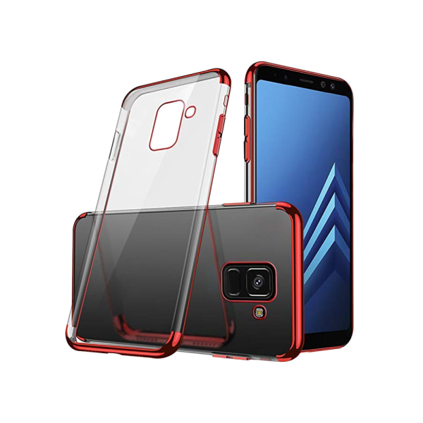 Effektfullt Skal av mjuk Silikon till Samsung Galaxy A6 Plus Röd