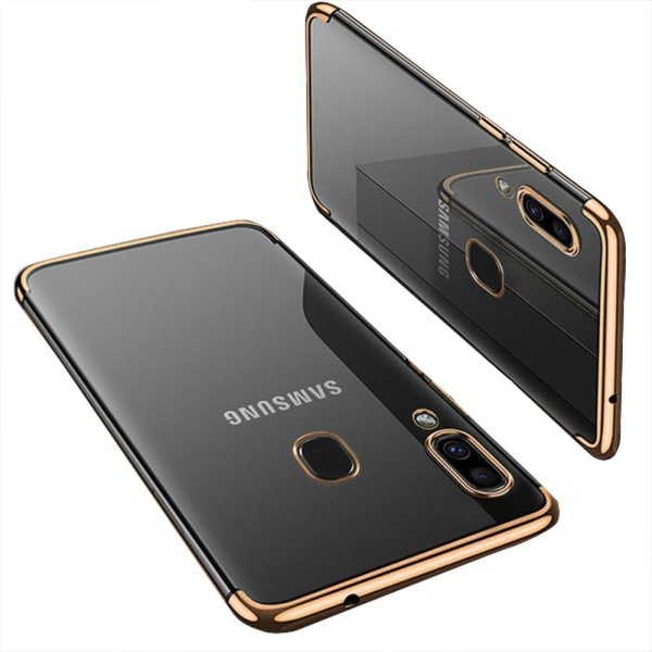 Samsung Galaxy A20E - Robust Floveme Silikonskal Guld