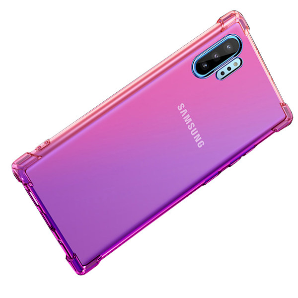 Samsung Galaxy Note10 Plus - Stötdämpande Silikonskal Rosa/Lila