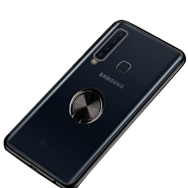 Samsung Galaxy A9 2018 - Vankka suojakuori sormustelineellä Guld