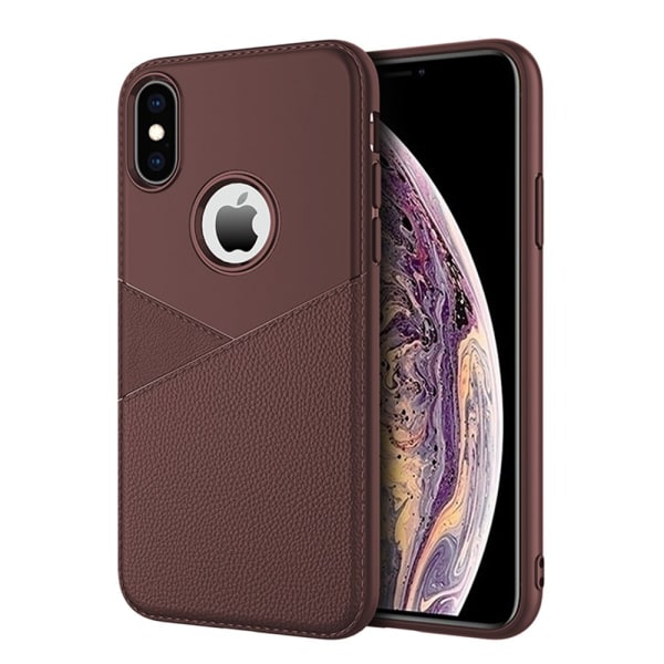 iPhone X/XS - Tehokas Smart Cover Brun