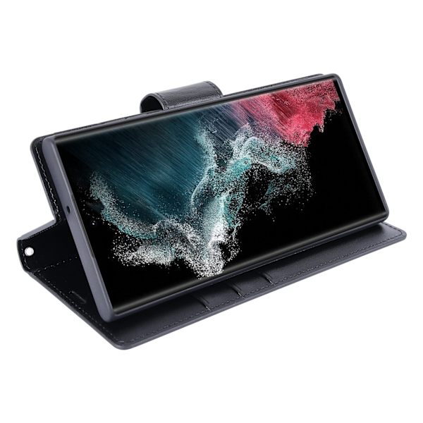 Samsung Galaxy S22 Ultra - Praktisk (Hanman) pung etui Rosaröd