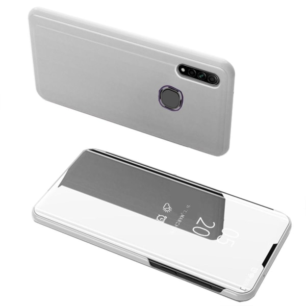Samsung Galaxy A20S - Stilig fleksibelt deksel (LEMAN) Silver