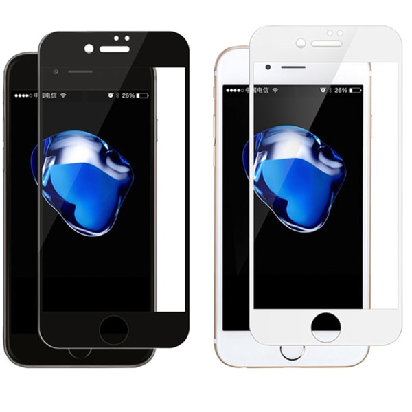 iPhone 7 Plus 2.5D 3-PACK Skärmskydd Ram 9H 0,3mm Svart