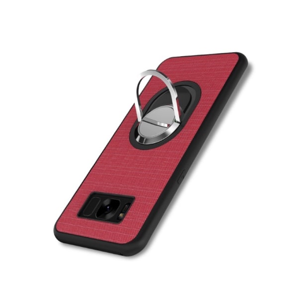 Galaxy S7 edge - Stilfuldt silikonecover med ringholder FLOVEME Röd