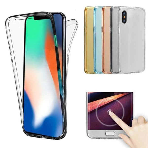 Todelt silikoneskal med TOUCHFUNKTION - iPhone XS Max Transparent
