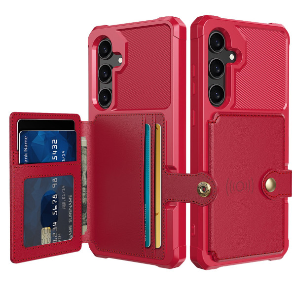 Samsung Galaxy A55 5G - PU-nahkakotelo magneettisella Röd