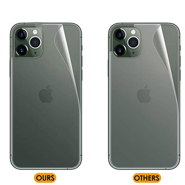 Edessä ja takana Näytönsuoja 9H Nano-Soft iPhone 11 Transparent/Genomskinlig