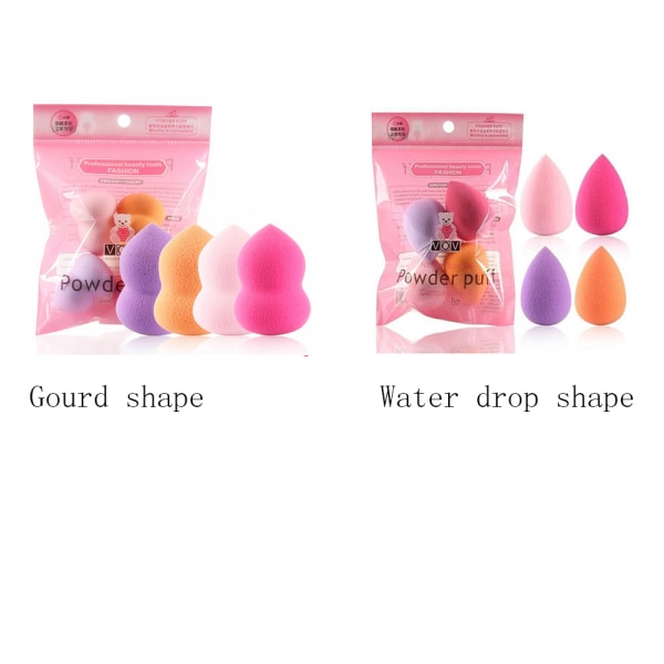 4 dele Cosmetic Puffs Makeup Beauty Blend Foundation Gourd