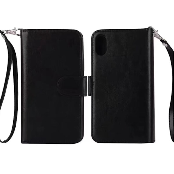 iPhone X/XS - Rymligt 9-Korts Plånboksfodral Sedelfack Blå