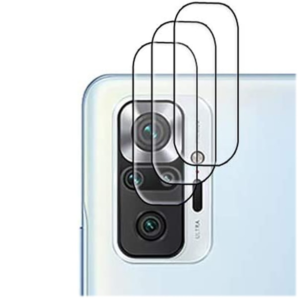 Redmi Note 10 Pro Sk�rmskydd och Kameralinsskydd (3-pack) Transparent