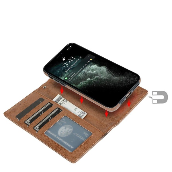 iPhone 12 Mini - Stilig praktisk lommebokstativ med dobbel funksjon Rosa