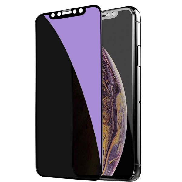 iPhone X/XS 3-PACK Sk�rmskydd Anti-Blueray 2.5D Carbon 9H 0,3mm Transparent/Genomskinlig