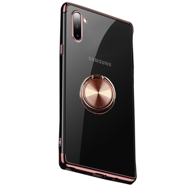 Eksklusivt beskyttelsescover med ringholder - Samsung Galaxy Note10 Röd Röd