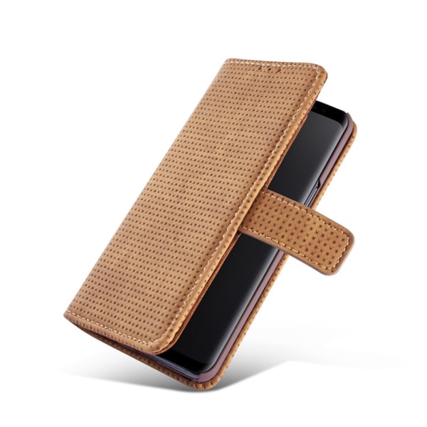 Stilig (Vintage Mesh) lommebokdeksel til Samsung Galaxy S9+ Brun