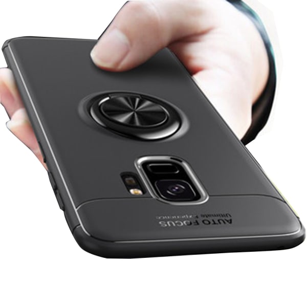 Samsung Galaxy A6 2018 - AUTO FOCUS - Kansi sormustelineellä Svart/Röd