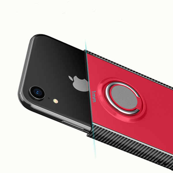 iPhone XS Max - HYBRID-Skal med Ringhållare från FLOVEME Röd