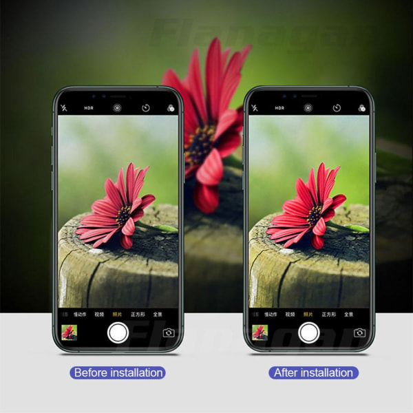 3-PACK iPhone 8 Kameralinsskydd Standard HD Transparent/Genomskinlig