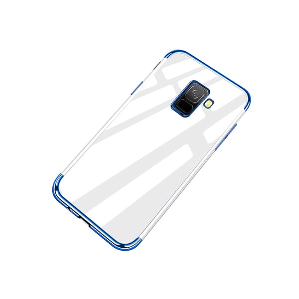 Samsung Galaxy A8 2018 - Electro-Plated Skal av Silikon Blå Blå