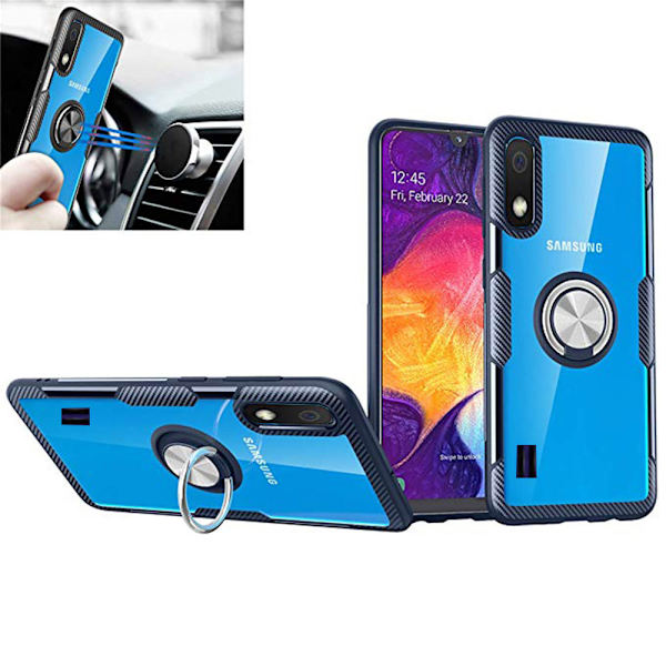 Skal med Ringhållare - Samsung Galaxy A10 Svart