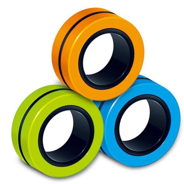 Fidget Toy Spinner Magneettiset renkaat Magic Rings Grön