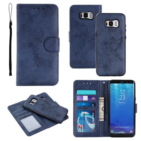 LEMAN Lommebokdeksel med magnetfunksjon - Samsung Galaxy S8 Ljusblå