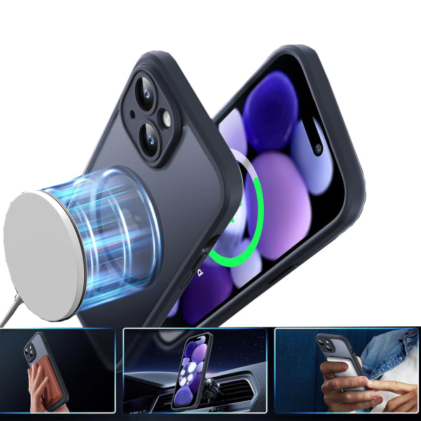iPhone 15 Plus - Praktiskt Magsafe Fodral Magnetisk Svart