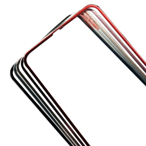 3-PACK iPhone XS Max ProGuard Skjermbeskytter 3D aluminiumsramme Röd