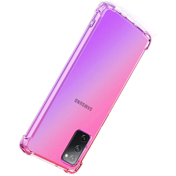Samsung Galaxy S20 FE - Silikoneskal med effektiv stødabsorbering Blå/Rosa