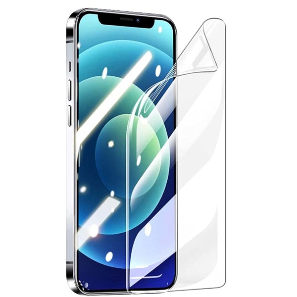 2-PACK iPhone 13 Hydrogel Skærmbeskyttelse 0,3mm Transparent/Genomskinlig