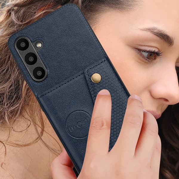 Samsung Galaxy A26 5G  Flexibelt skydd med kortfack Blå