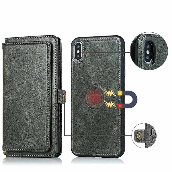 iPhone X/XS - Stilrent Plånboksfodral Mörkblå
