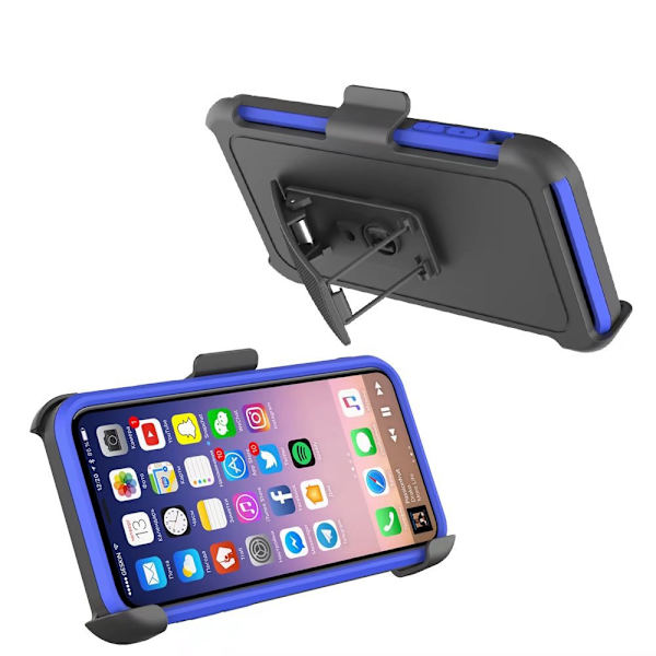 iPhone X/XS - HYBRID Skyddsfodral Blå Blå