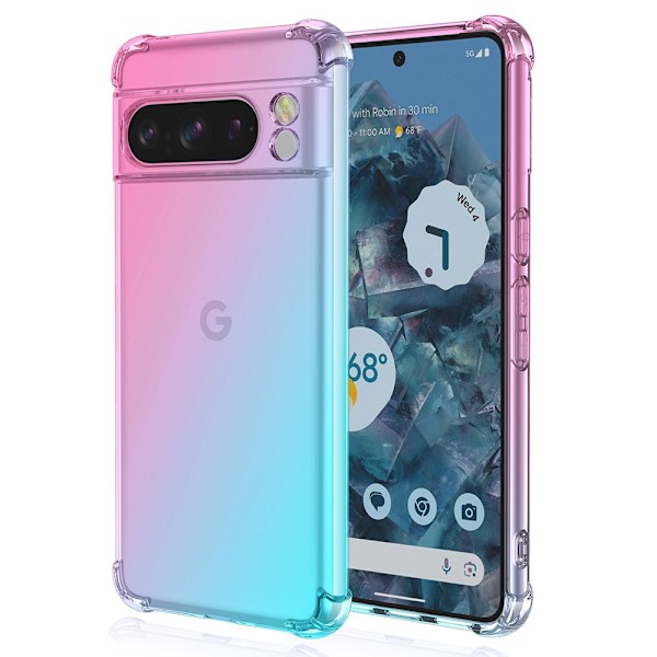 Google Pixel 8 Pro - Flexibelt Skyddsskal i Silikon Rosa/Lila
