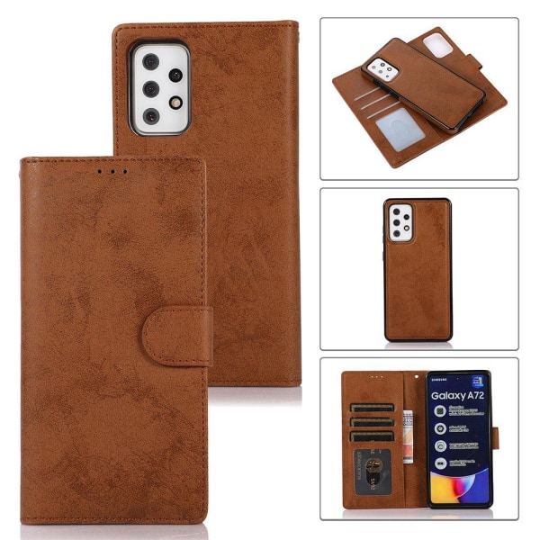 Samsung Galaxy A52 - Elegant LEMAN Wallet Cover Ljusblå