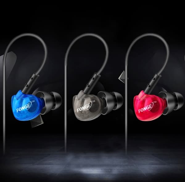 FONGE Sport In-ear Hörlurar med Mic (Earphone) Blå